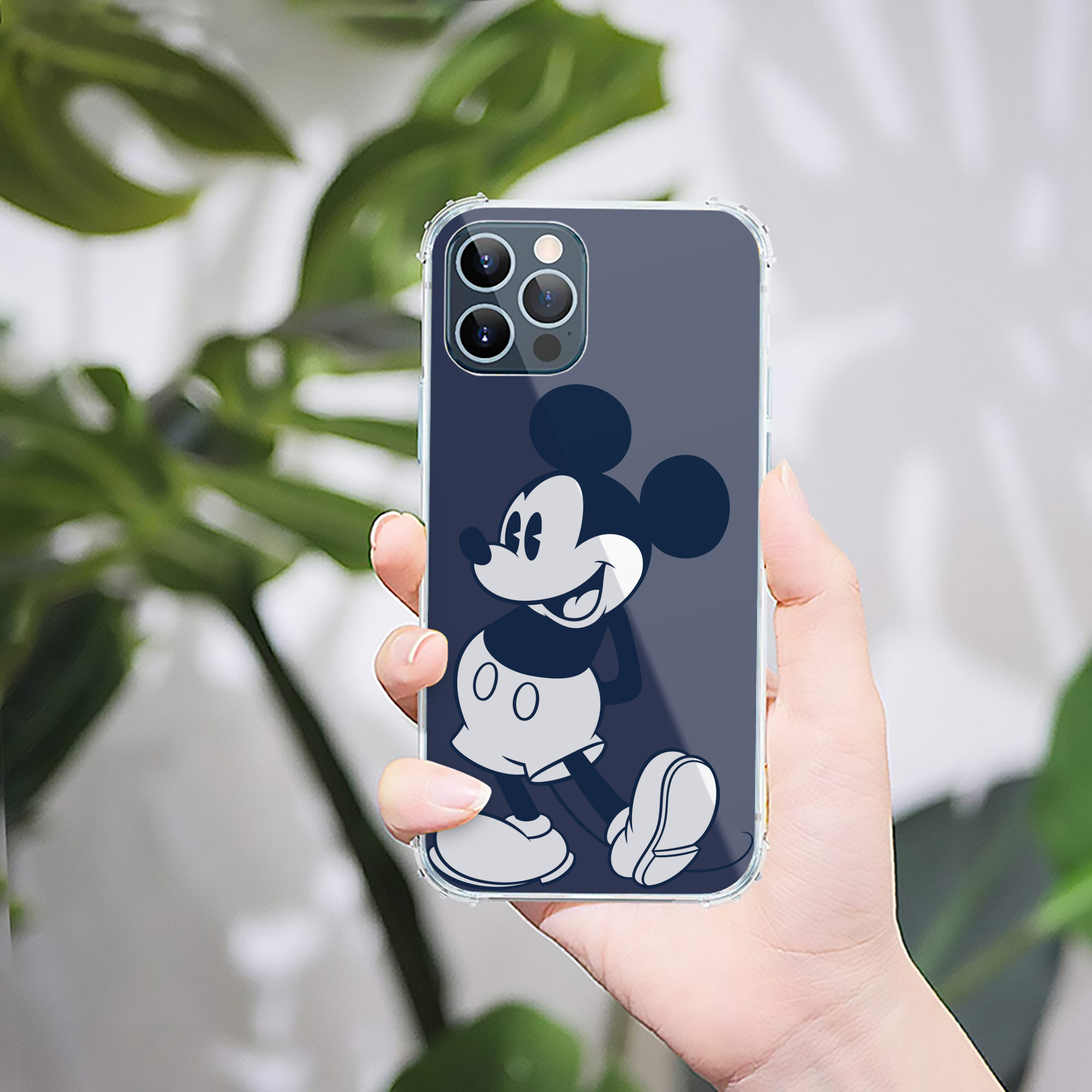 （画像用） ミッキーマウス Mickey Mouse 【iPhone 12シリーズ対応】透明スマホケース（クリアソフトケース）